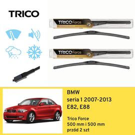 Wycieraczki przód do BMW seria 1 E82, E88 (2007-2013) Trico Force 