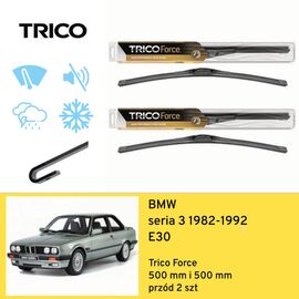 Wycieraczki przód do BMW seria 3 E30 (1982-1992) Trico Force 