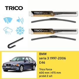 Wycieraczki przód do BMW seria 3 E46 (1997-2006) Trico Force 