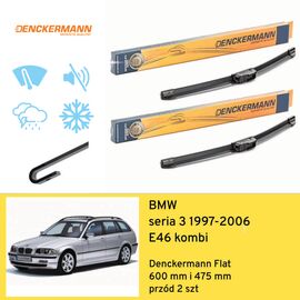 Wycieraczki przód do BMW seria 3 E46 kombi (1997-2006) Denckermann Flat 