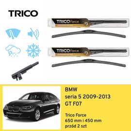 Wycieraczki przód do BMW seria 5 GT F07 (2009-2013) Trico Force 