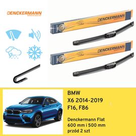 Wycieraczki przód do BMW X6 F16, F86 (2014-2019) Denckermann Flat 