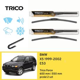 Wycieraczki przód do BMW X5 E53 (1999-2002) Trico Force 