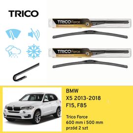 Wycieraczki przód do BMW X5 F15, F85 (2013-2018) Trico Force 