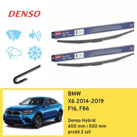 Wycieraczki przód do BMW X6 F16, F86 (2014-2019) Denso Hybrid 