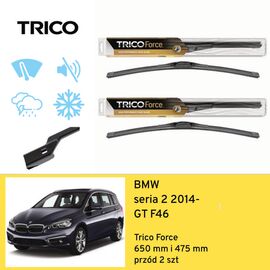 Wycieraczki przód do BMW seria 2 GT F46 (2014-) Trico Force 