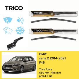 Wycieraczki przód do BMW seria 2 F45 (2014-2021) Trico Force 