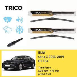 Wycieraczki przód do BMW seria 3 GT F34 (2013-2019) Trico Force 
