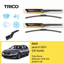Wycieraczki przód do BMW seria 5 G31 kombi (2017-) Trico Force 