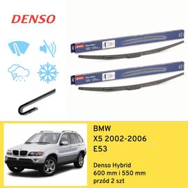 Wycieraczki przód do BMW X5 E53 (2002-2006) Denso Hybrid 