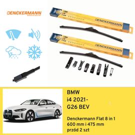 Wycieraczki przód do BMW i4 G26 BEV (2021-) Denckermann Flat 8 in 1 