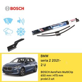 Wycieraczki przód do BMW seria 2 2 U (2021-) BOSCH AeroTwin MultiClip 