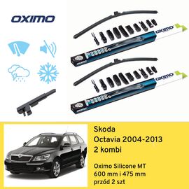 Wycieraczki przód do Skoda Octavia 2 kombi (2004-2013) Oximo Silicone MT 