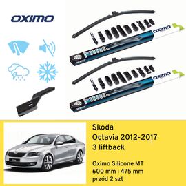 Wycieraczki przód do Skoda Octavia 3 liftback (2012-2017) Oximo Silicone MT 