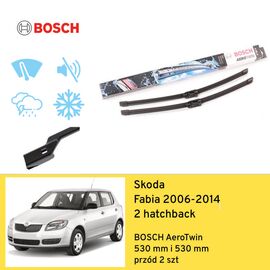 Wycieraczki przód do Skoda Fabia 2 hatchback (2006-2014) BOSCH AeroTwin 