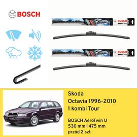 Wycieraczki przód do Skoda Octavia 1 kombi Tour (1996-2010) BOSCH AeroTwin U 