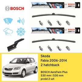 Wycieraczki przód do Skoda Fabia 2 hatchback (2006-2014) BOSCH AeroTwin Plus 