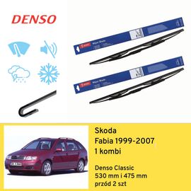 Wycieraczki przód do Skoda Fabia 1 kombi (1999-2007) Denso Classic 