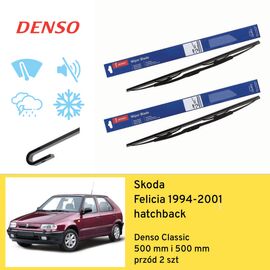 Wycieraczki przód do Skoda Felicia hatchback (1994-2001) Denso Classic 