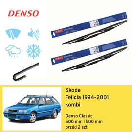 Wycieraczki przód do Skoda Felicia kombi (1994-2001) Denso Classic 