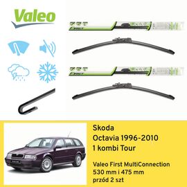 Wycieraczki przód do Skoda Octavia 1 kombi Tour (1996-2010) Valeo First MultiConnection 