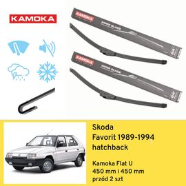 Wycieraczki przód do Skoda Favorit hatchback (1989-1994) Kamoka Flat U 