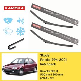 Wycieraczki przód do Skoda Felicia hatchback (1994-2001) Kamoka Flat U 