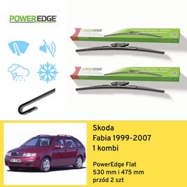 Wycieraczki przód do Skoda Fabia 1 kombi (1999-2007) PowerEdge Flat 