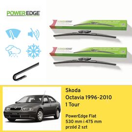 Wycieraczki przód do Skoda Octavia 1 Tour (1996-2010) PowerEdge Flat 