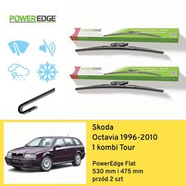 Wycieraczki przód do Skoda Octavia 1 kombi Tour (1996-2010) PowerEdge Flat 