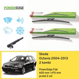 Wycieraczki przód do Skoda Octavia 2 kombi (2004-2013) PowerEdge Flat 