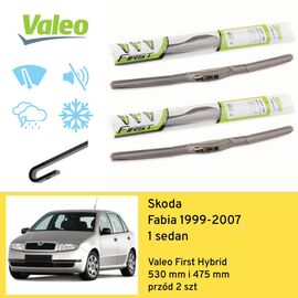 Wycieraczki przód do Skoda Fabia 1 sedan (1999-2007) Valeo First Hybrid 