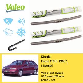 Wycieraczki przód do Skoda Fabia 1 kombi (1999-2007) Valeo First Hybrid 