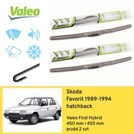 Wycieraczki przód do Skoda Favorit hatchback (1989-1994) Valeo First Hybrid 