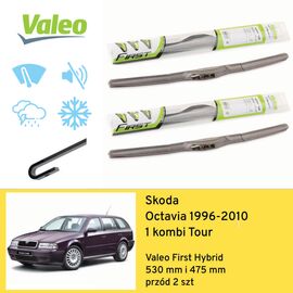Wycieraczki przód do Skoda Octavia 1 kombi Tour (1996-2010) Valeo First Hybrid 