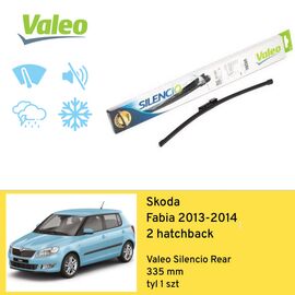 Wycieraczka na tył do Skoda Fabia 2 hatchback (2013-2014) Valeo Silencio Rear 