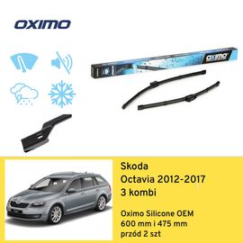 Wycieraczki przód do Skoda Octavia 3 kombi (2012-2017) Oximo Silicone OEM 