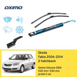 Wycieraczki OXIMO Silicone Edition OEM do Skoda Fabia 2 5J2 hatchback 12.2006-06.2013 (2006-2014) 530 mm i 530 mm 