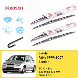 Wycieraczki przód do Skoda Fabia 1 sedan (1999-2007) BOSCH Eco 