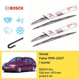 Wycieraczki BOSCH Eco do Skoda Fabia Combi 1 6Y5 wagon (1999-2007) 530 mm i 475 mm 