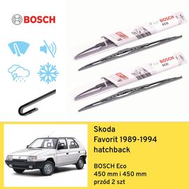 Wycieraczki BOSCH Eco do Skoda Favorit hatchback (1989-1994) 450 mm i 450 mm 
