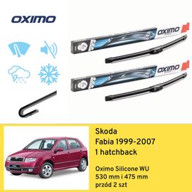 Wycieraczki przód do Skoda Fabia 1 hatchback (1999-2007) Oximo Silicone WU 