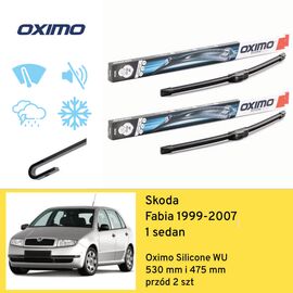 Wycieraczki przód do Skoda Fabia 1 sedan (1999-2007) Oximo Silicone WU 