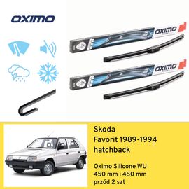 Wycieraczki OXIMO Silicone Edition WU do Skoda Favorit hatchback (1989-1994) 450 mm i 450 mm 