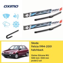 Wycieraczki OXIMO Silicone Edition WU do Skoda Felicia 6U1 hatchback (1994-2001) 500 mm i 500 mm 