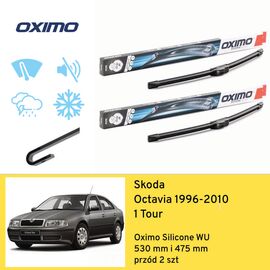 Wycieraczki OXIMO Silicone Edition WU do Skoda Octavia Tour A4 1U, 1U2 (1996-2010) 530 mm i 475 mm 