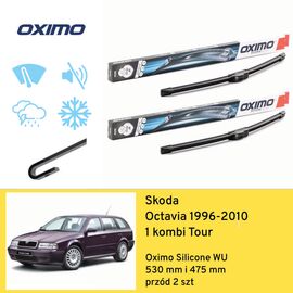 Wycieraczki OXIMO Silicone Edition WU do Skoda Octavia Combi Tour A4 1U, 1U5 wagon (1996-2010) 530 mm i 475 mm 