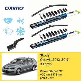 Wycieraczki przód do Skoda Octavia 3 kombi (2012-2017) Oximo Silicone MT 