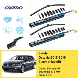 Wycieraczki przód do Skoda Octavia 3 kombi facelift (2017-2019) Oximo Silicone MT 