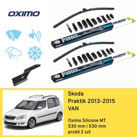 Wycieraczki przód do Skoda Roomster hatchback (2013-2015) Oximo Silicone MT 